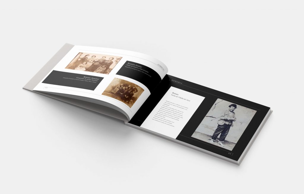 Imagen de páginas interiores proyecto libro fotografías antiguas de Villalba