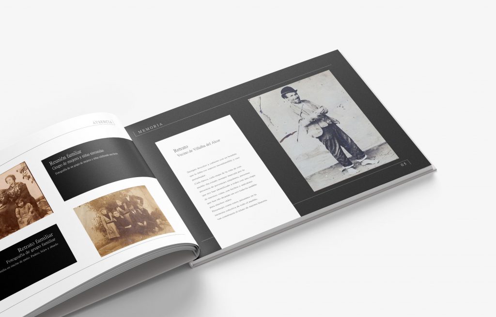 Imagen de páginas interiores proyecto libro fotografías antiguas de Villalba