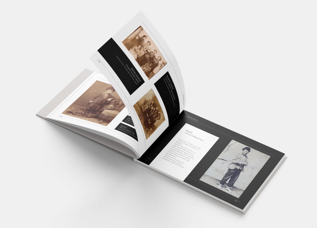 Imagen de páginas interiores proyecto libro fotografías antiguas de Villalba